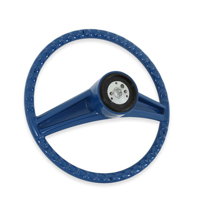 69-72 CHVY STEERING WHEEL- CUST DIA-15" - Brothers Trucks Steering Wheel -  Custom Diameter - 15-inch - Blue