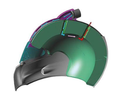 SYSTÈME D'AIR SUPÉRIEUR RÉGLABLE POUR ST5 / - SYSTÈME D'AIR SUPÉRIEUR STILO RÉGLABLE - GRANDE COQUE OVALE EN ALUMINIUM