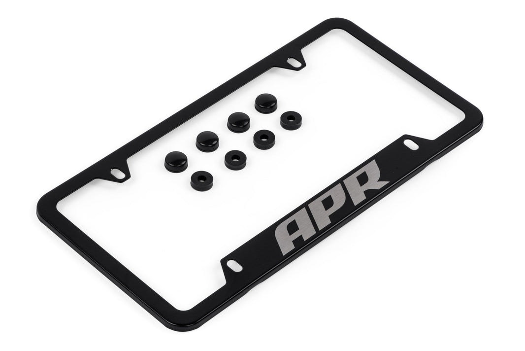 APR PLATE FRAME - THICK, BLCK W/HW HIDRS - APR License Plate Frame - Thick, Black w/ Hiders