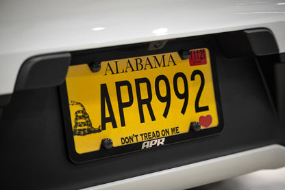 APR PLATE FRAME - SLIM, BLK W/HW HIDRS - APR License Plate Frame - Slim, Black w/ Hiders