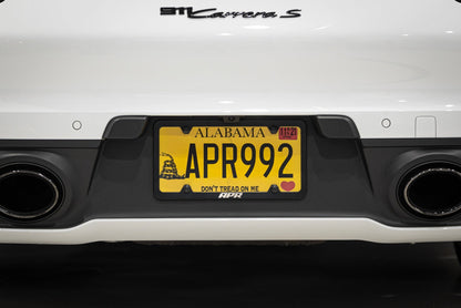 APR PLATE FRAME - SLIM, BLK W/HW HIDRS - APR License Plate Frame - Slim, Black w/ Hiders