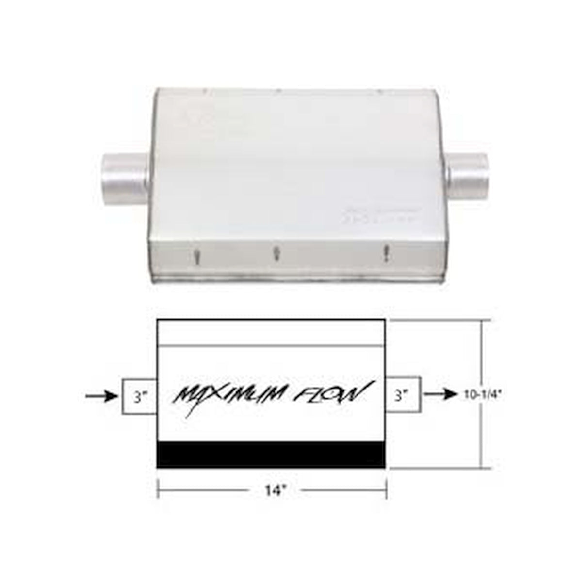 Hooker Maximum Flow Muffler - Photo - Primary Right