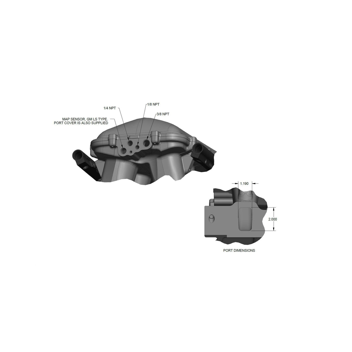 351W Ford Hi-Ram EFI Manifold with Side Mount Top - Photo - out of package