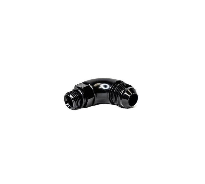 BTR AN Fitting - AN to ORB Adapter - 6 ORB to 8AN - 90° - Black