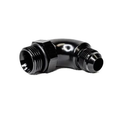 BTR AN Fitting - AN to ORB Adapter - 10 ORB to 8AN - 90° - Black