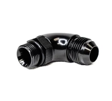 BTR AN Fitting - AN to ORB Adapter - 8 ORB to 10AN - 90° - Black