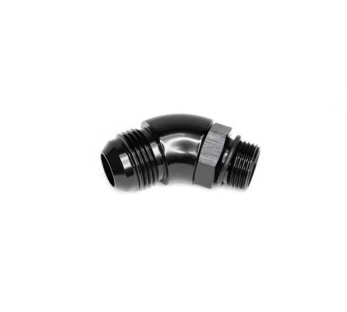 BTR AN Fitting - AN to ORB Adapter - 10 ORB to 12AN - 45° - Black