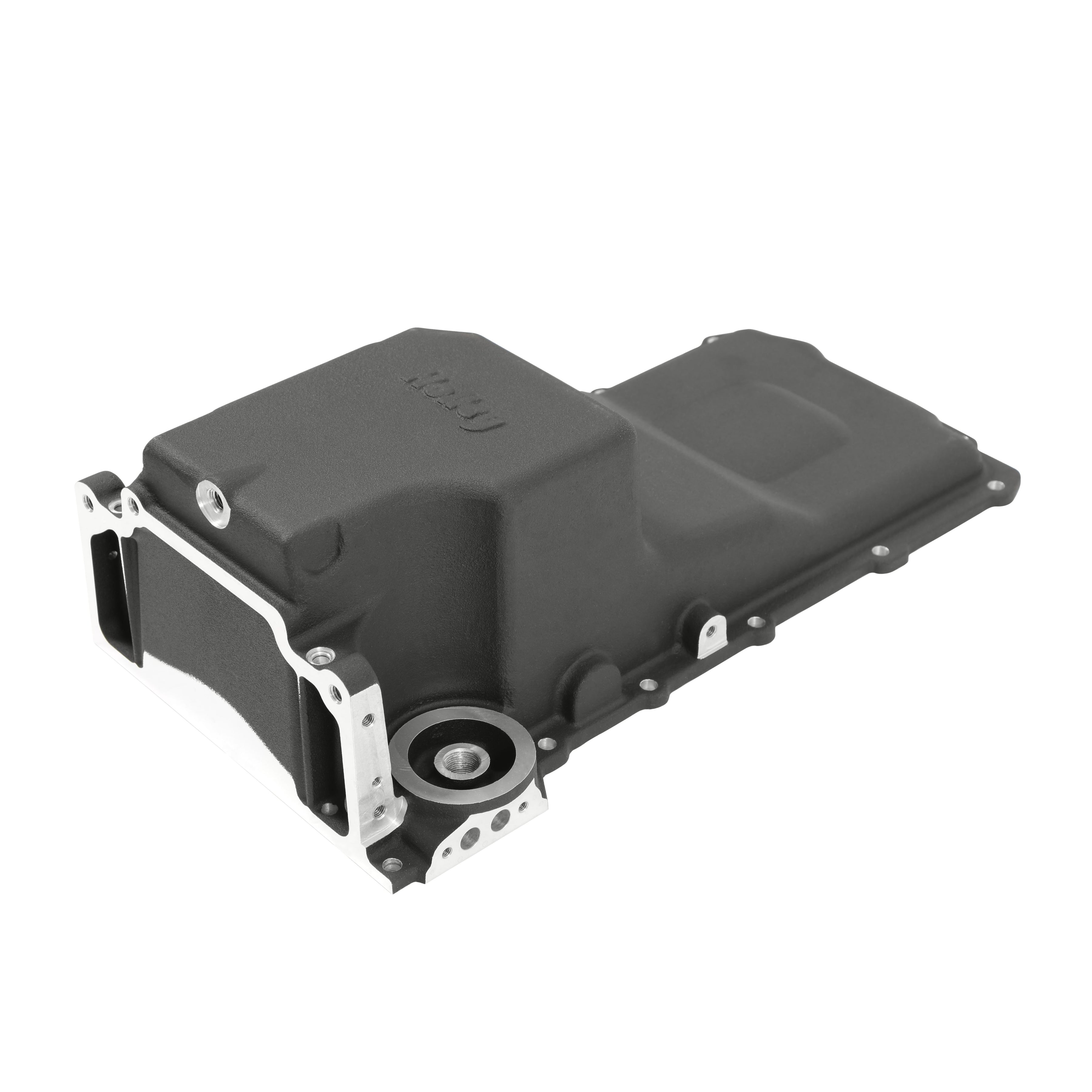 Holley GM LS Swap Oil Pan - 4WD / Truck / Off-Road - Black - Photo - out of package Side