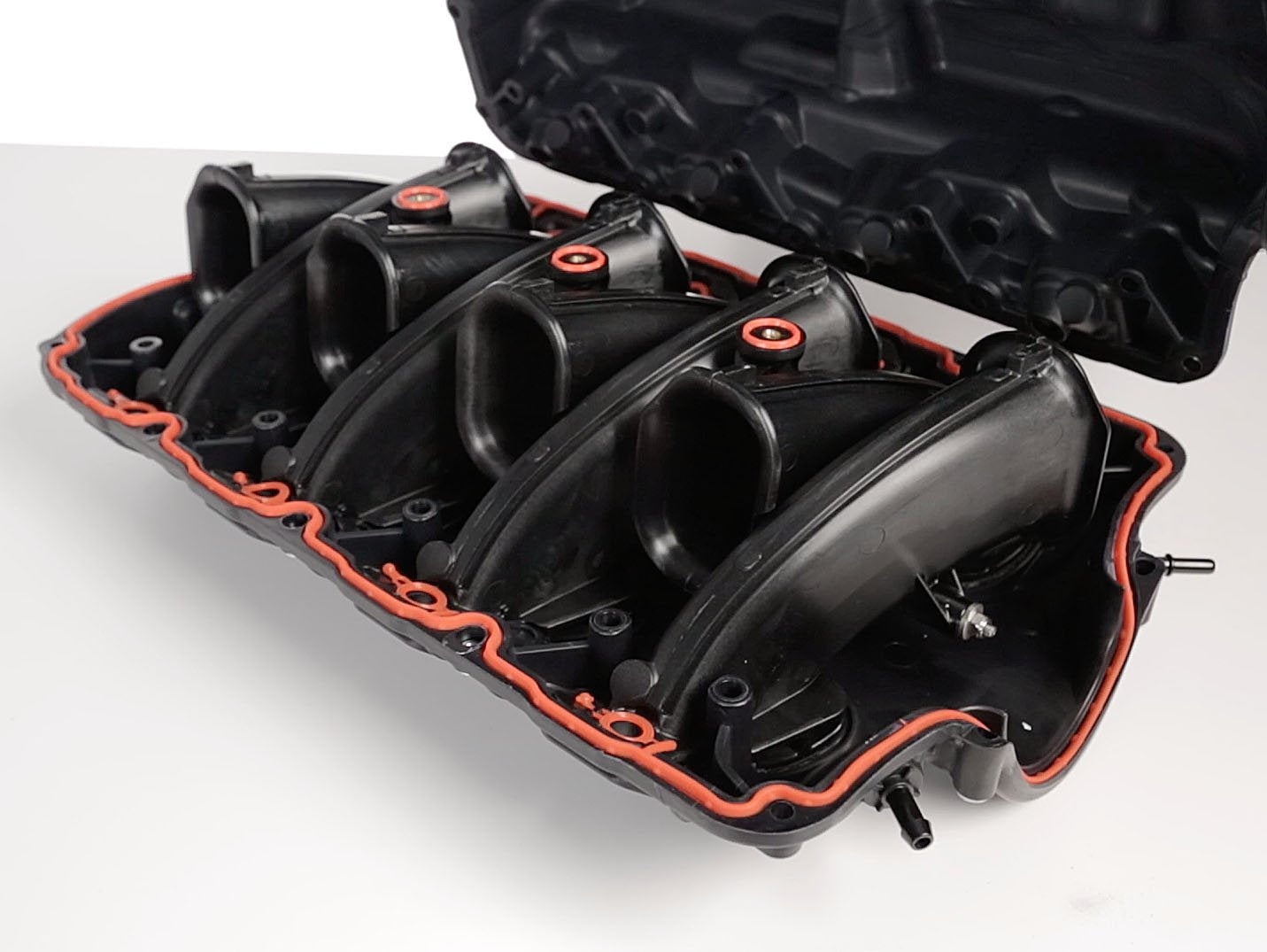 Atomic AirForce LS Cathedral Port Intake Manifold - Red - Photo - out of package Side