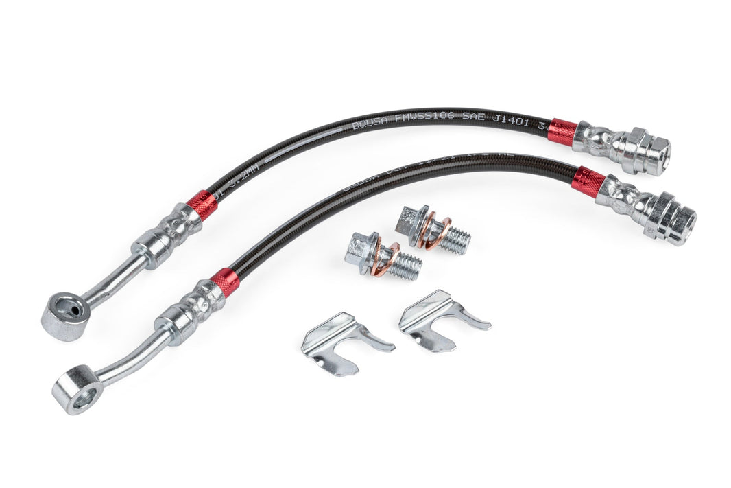 REAR BRAKE HOSE KIT - APR Braided Stainless Steel Brake Lines (Set of 2) - Rear