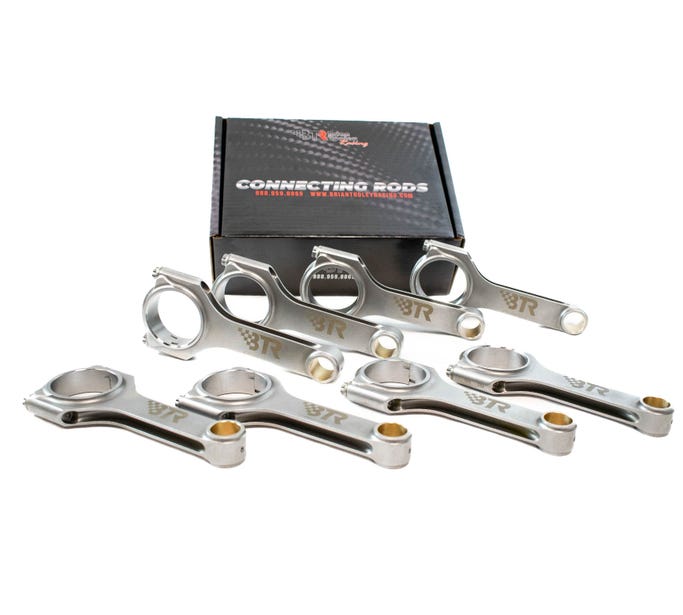 BTR 4340 Forged H Beam Connecting Rods W/ARP Bolts, 6.125" Long - Set of 8