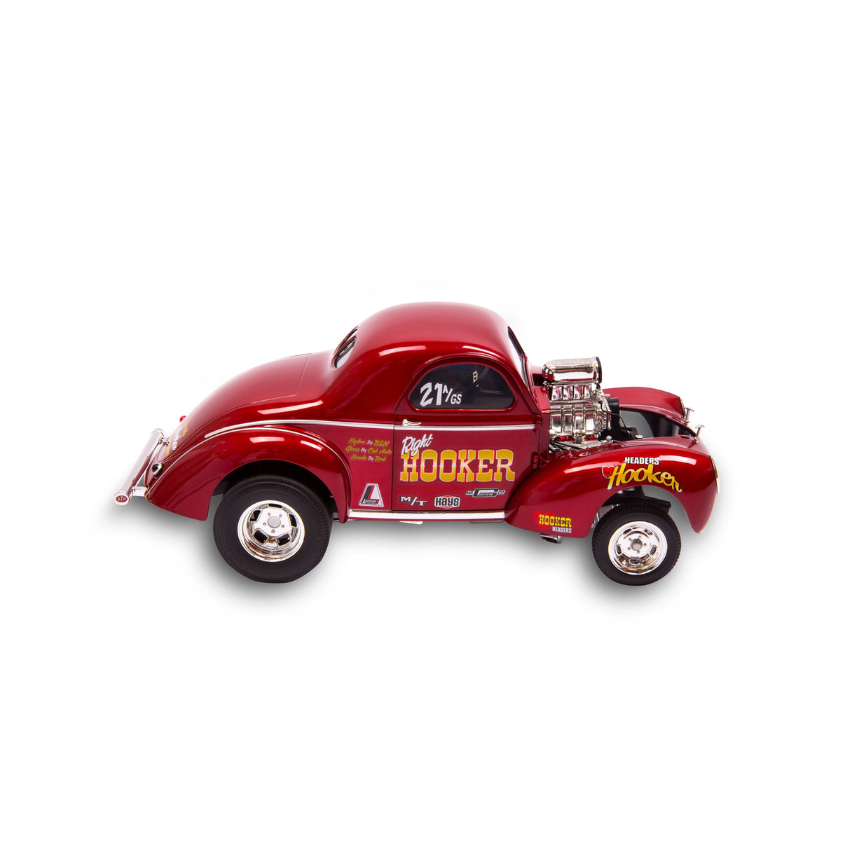 Hooker Headers 1941 Willys Gasser Diecast Model - Photo - out of package Front