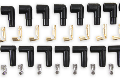 Jeu de câbles d'allumage - 8 mm - Jaunes avec embouts orange à 90°