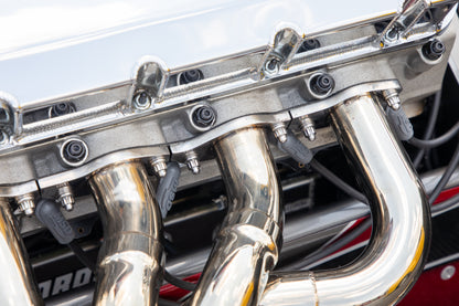 Hooker Racingheart 3-Step Dragster Headers - Chrome - Photo - Mounted Back