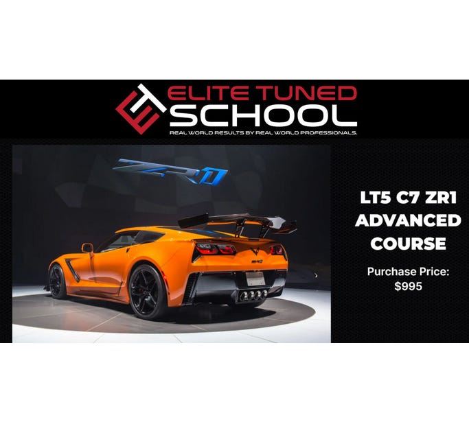 Elite Tuned School LT5 C7 ZR1 Advanced Course
