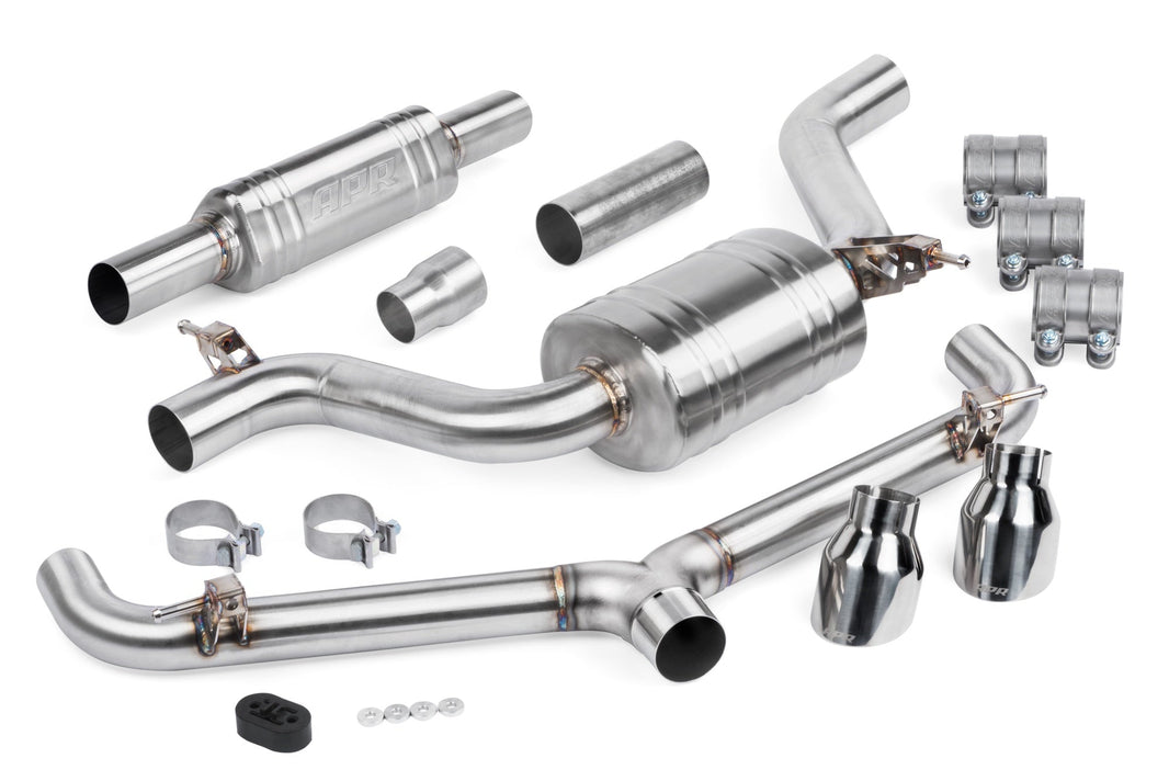 MK7.5 CATBACK KIT WITH RESONATOR - APR Catback Exhaust System (w/ Front Muffler) - GTI (MK7.5)