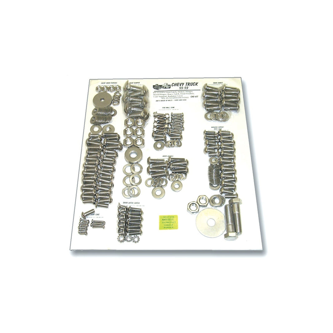 81-87 CHVY CAB BOLT KIT STEEL HEX HEAD - Brothers Trucks Cab Bolt Kit - Stainless Steel Hex Head