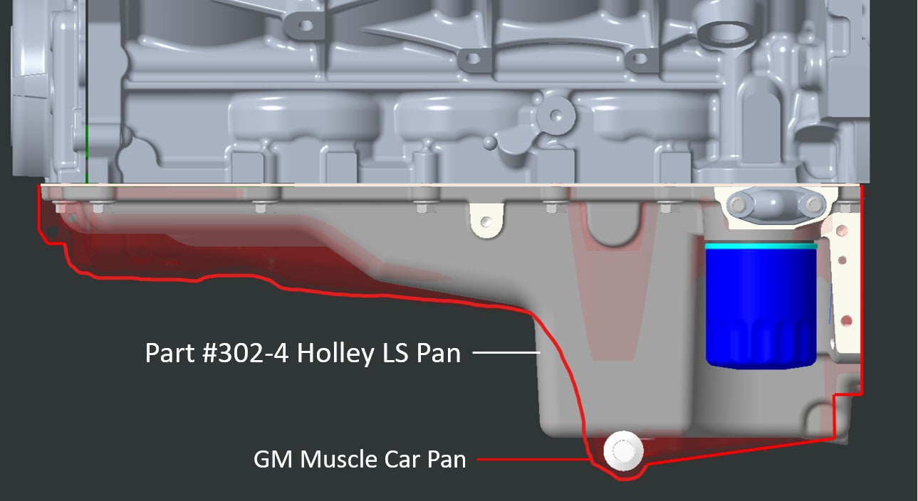 Holley GM LS Swap Oil Pan - 4WD / Truck / Off-Road - Black - Photo - out of package Side