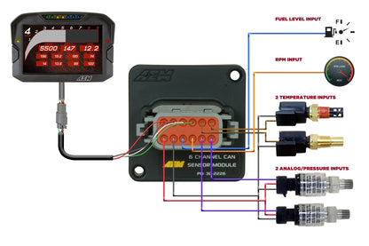 MINI CAN-UDVIDER 6 - AEM 6-kanals CAN-modul