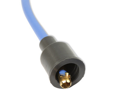 Jeu de câbles d'allumage - 8 mm - Universel - Câble bleu avec capuchons droits bleus