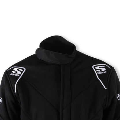 Simpson Racing 6G SFI 20 Jacket, Black with Arm Restraints