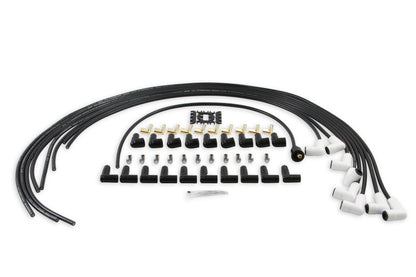 Jeu de câbles de bougies d'allumage universels avec capuchons en céramique blanche à 90°.