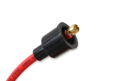 Jeu de câbles d'allumage - 8 mm - Câble rouge avec capuchons droits rouges