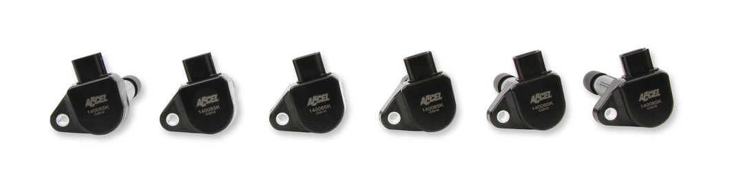 Bobine d'allumage Accel - Honda et Acura 3.0, 3.2, 3.5L, 6 cylindres, noire, lot de 6