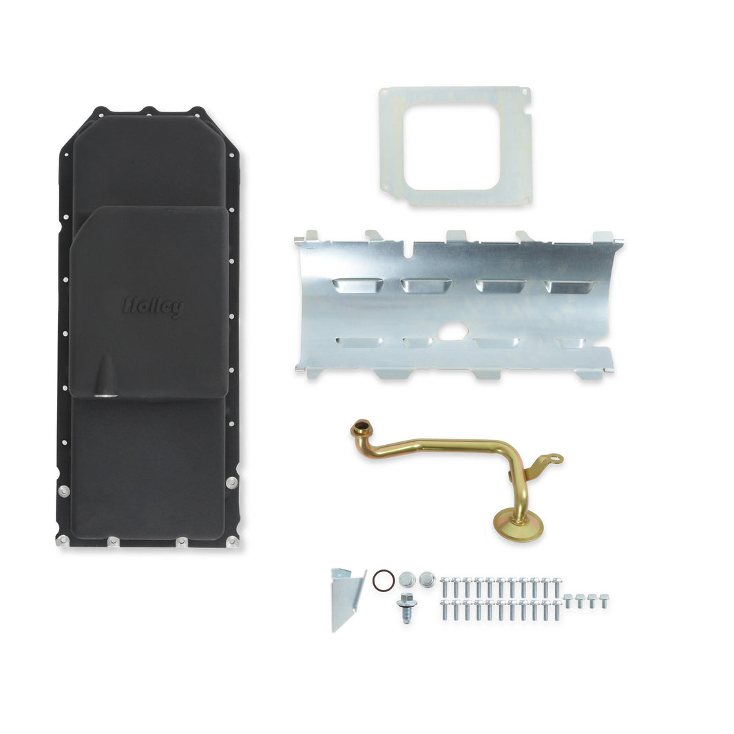 Holley Gen III Hemi Swap Oil Pan - Mid-Sump VVT - Black - Photo - Primary Back