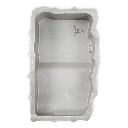 B&M Hi-Tek Heavy-Duty Deep Transmission Pan -  GM 10L80 - Aluminum - Natural - Photo - Close Up User 2