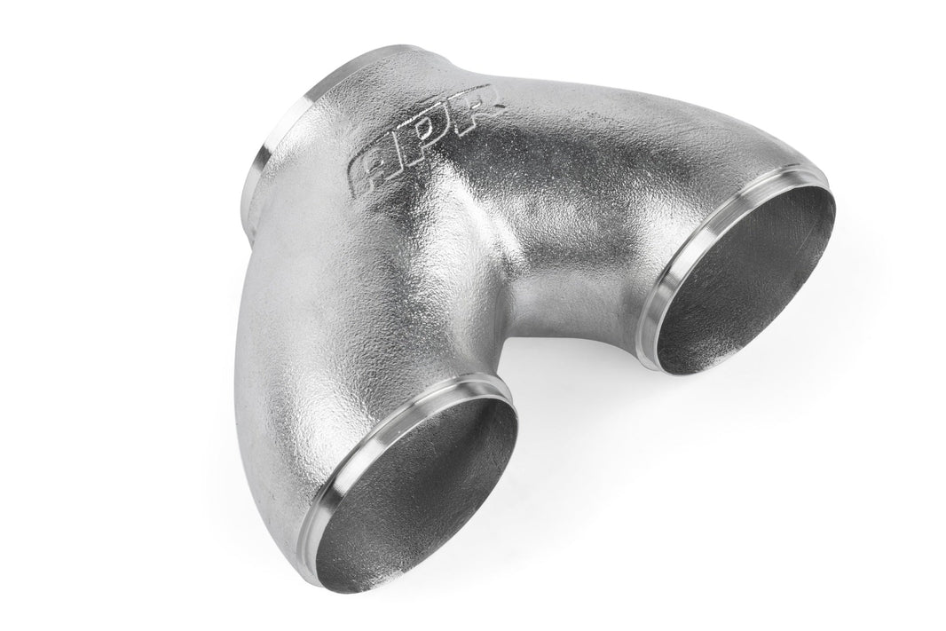 Y-PIPE, 2.75" TO 2X2.5", UNI, 304 CAST - APR Cast Stainless Steel Y Splitter - 70mm (2.75") to Dual 63.5mm (2.5")