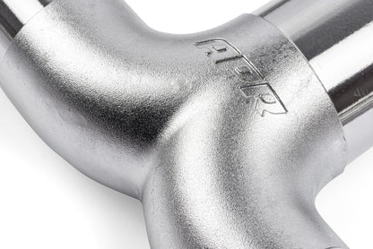 AXLEBACK 3" TIL 2,5" T-RØR, BEARBEARBEJDET CAS - APR Støbt Rustfrit Stål T-Splitter - 76 mm (3") til Dobbelt 63,5 mm (2,5")