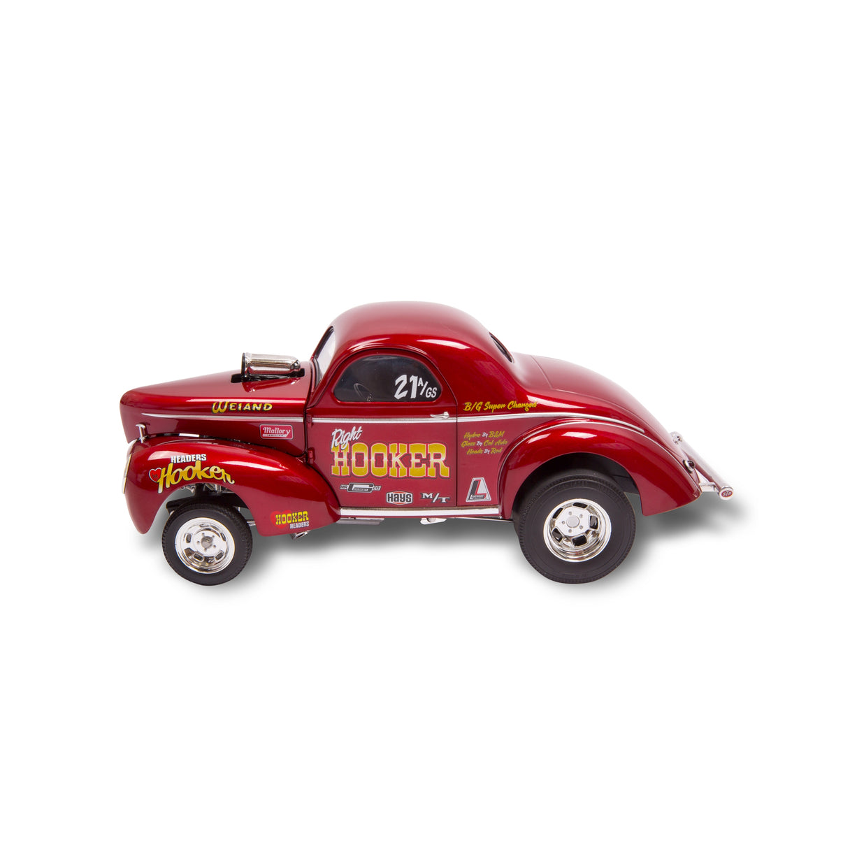 Hooker Headers 1941 Willys Gasser Diecast Model - Photo - out of package Bottom