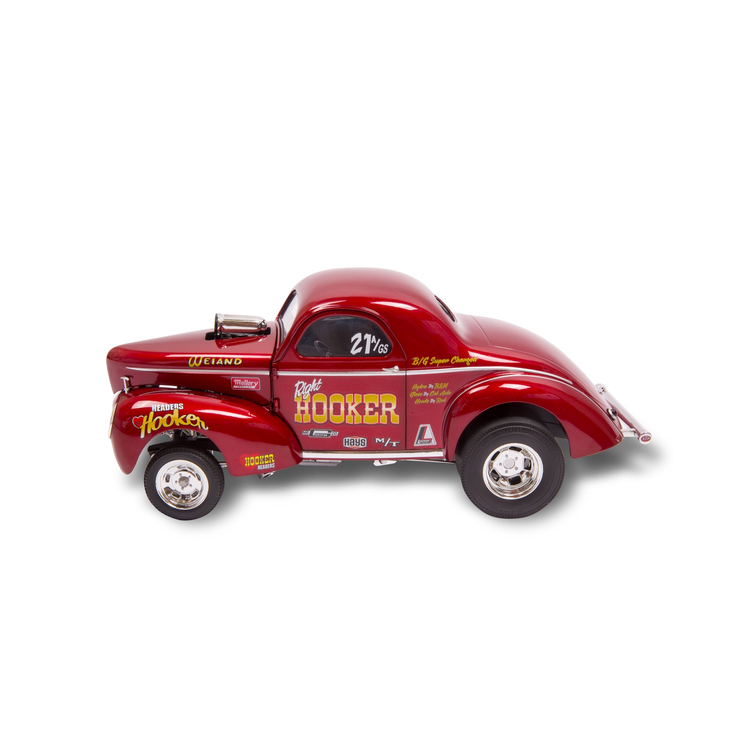 Hooker Headers 1941 Willys Gasser Diecast Model - Photo - out of package Bottom