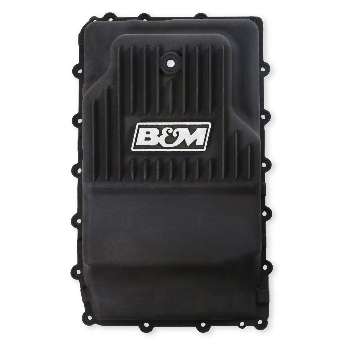 B&M Hi-Tek Heavy-Duty Deep Transmission Pan -  Ford 10R80 - Aluminum - Black - Photo - Close Up User 3
