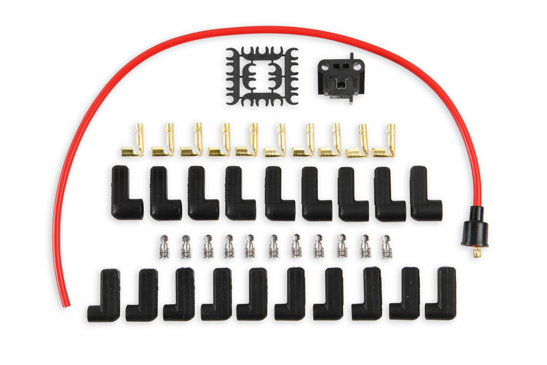 Jeu de câbles d'allumage - 8 mm - Universel - Câble rouge avec cosses rouges à 90°