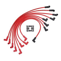 Spark Plug Wire Set - 8mm Super Stock - HEI Corrected Cap - Ferro-Spiral - Red
