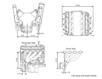 1-3/4" x 3" Stainless Headers - 1-3/4" x 3" SS Mid-Length LS Swap Headers.