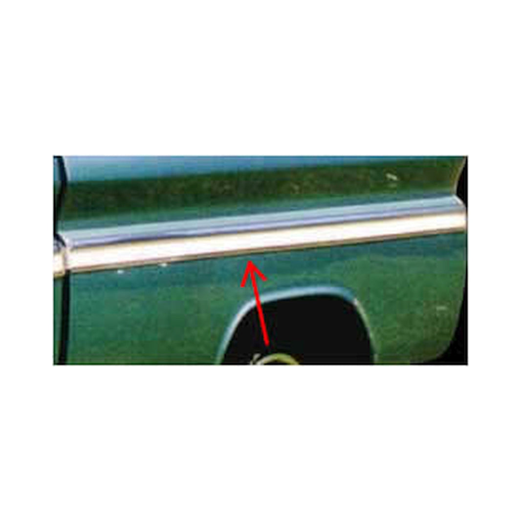 62-66 CHVY/GMC  BEDSIDE MOLDING -UPPERAL - Brothers Trucks Bedside Molding  - Upper - Shortbed/Fleetside - Left/Right