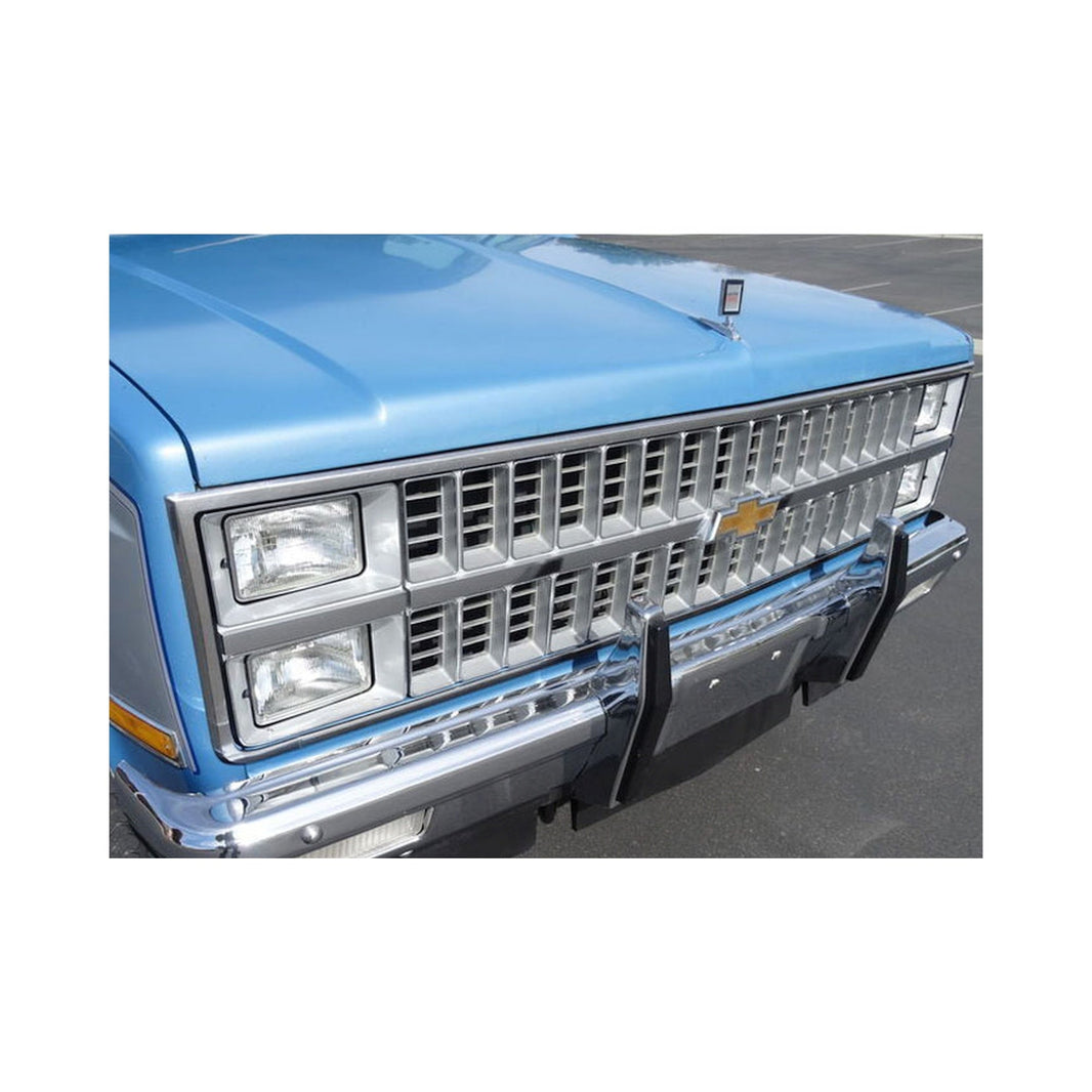 1981-82 CHEVY/GMC GRILLE - CHROME/GRAY - Brothers Trucks Grille - Chrome/Gray - Dual Headlights
