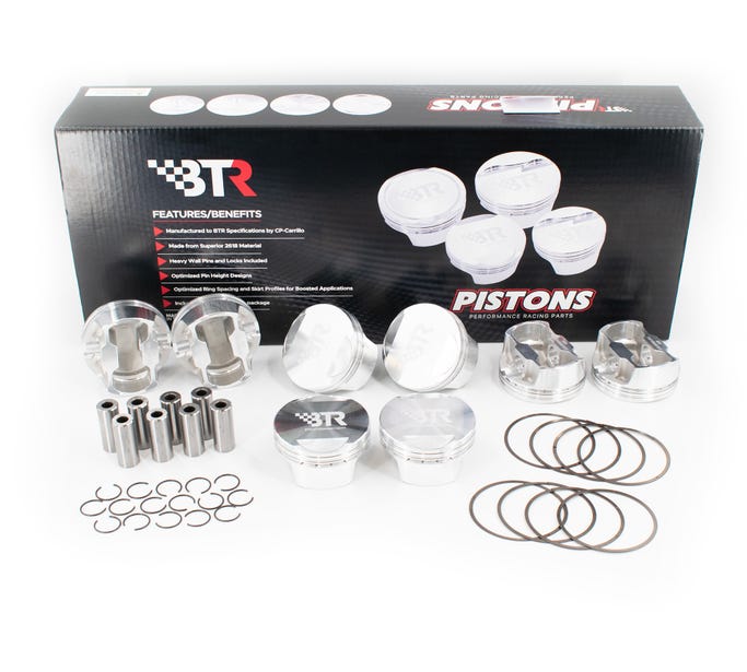 BTR Cp Piston & Ring Set - GEN III HEMI - 4.095" Bore - 4.050" Stroke - 6.125" Rod - 3CC Flat Top