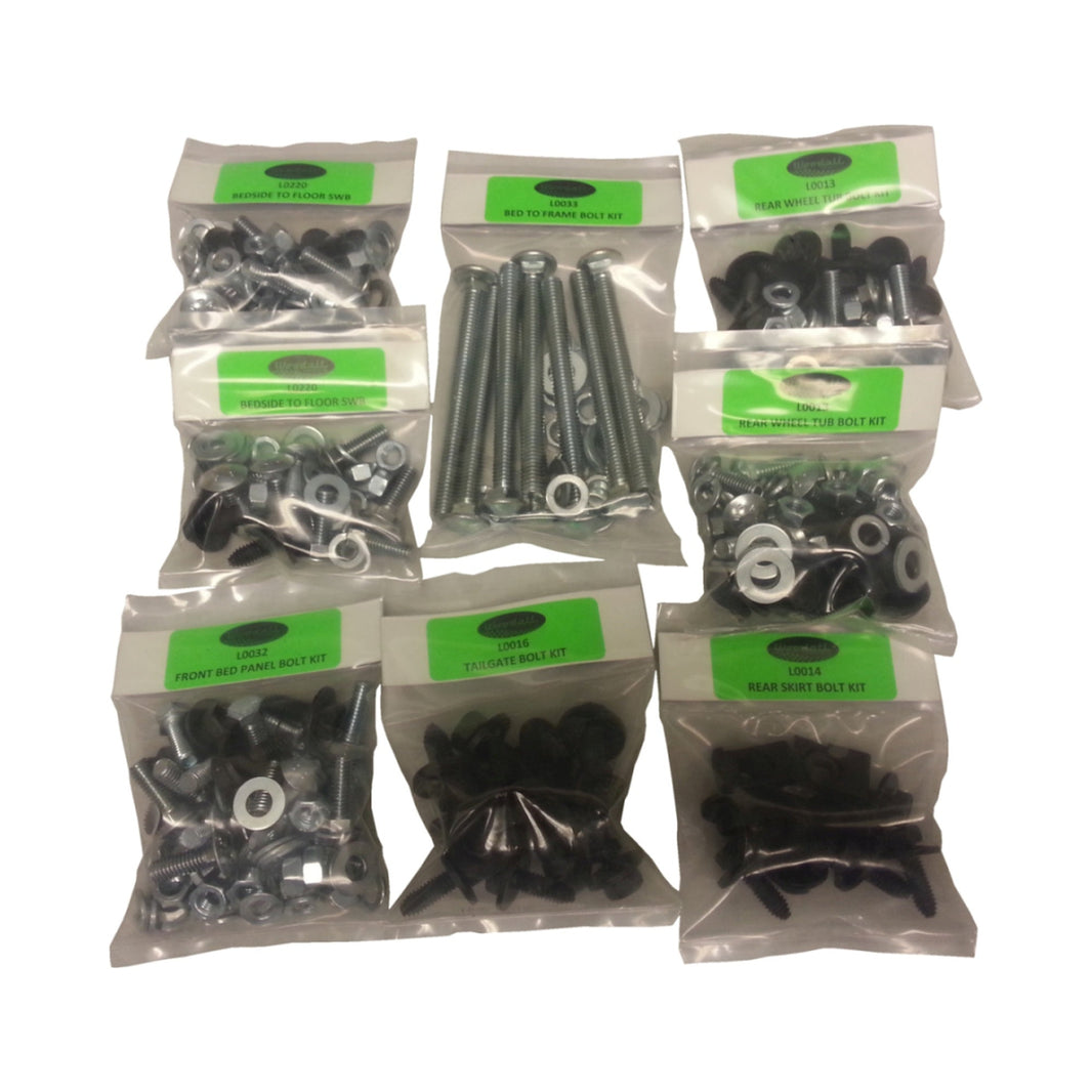 67-72 BED BLT KIT w/METAL FLR SWB FL - Brothers Trucks Bed Bolt Kit with Metal Floor - Fleetside - Shortbed