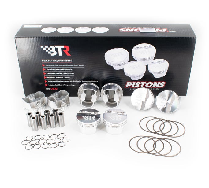 BTR Cp Piston & Ring Set - GEN III/IV LS - 3.780" Bore - 3.622" Stroke - 6.125" Rod - 2CC Flat Top