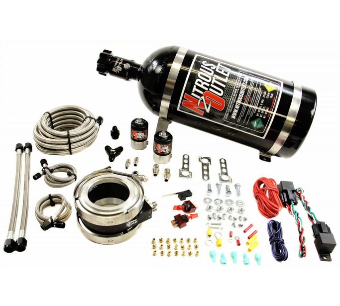 Nitrous Outletinterspooler -3" - Turbo Nitrous Plate System - Dual Stage Dry - 50-400HP - 10LB Bottle