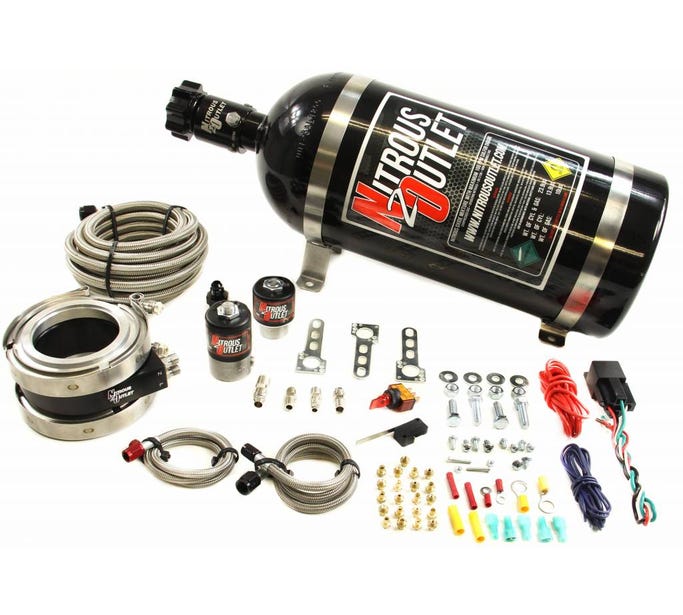 Nitrous Outletinterspooler -4" - Turbo Nitrous Plate System - Wet - 50-200HP - 10LB Bottle