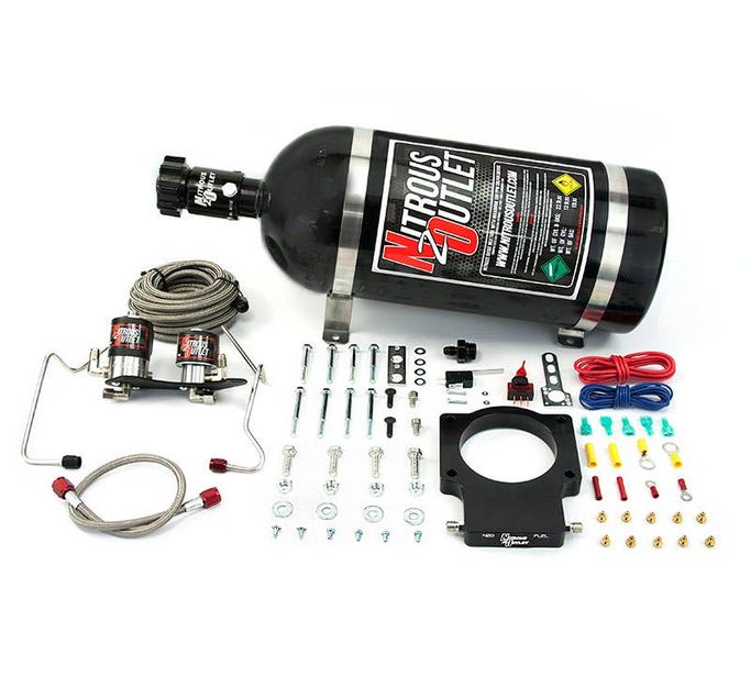 Nitrous Outlet 90MM GM Truck Plate System - 50-200HP - 12LB Bottle