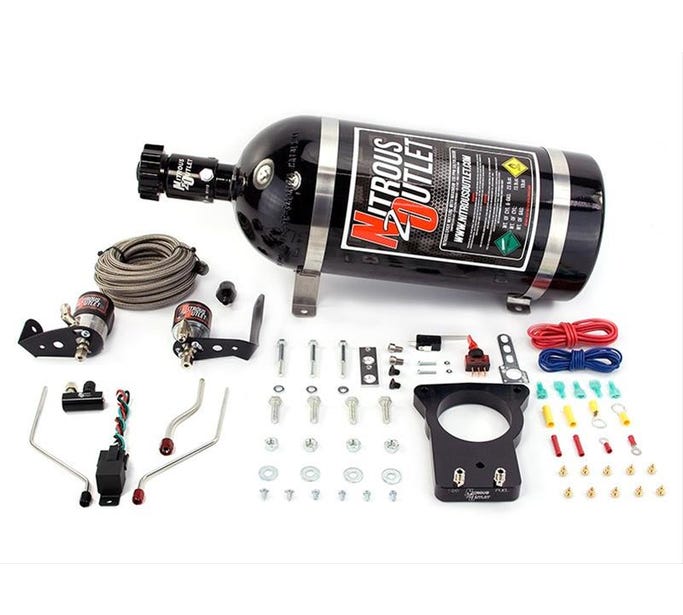 Nitrous Outlet 90MM Fast Intake - 98-02 F-body Hardline Plate System - 50-200HP - 12LB Bottle