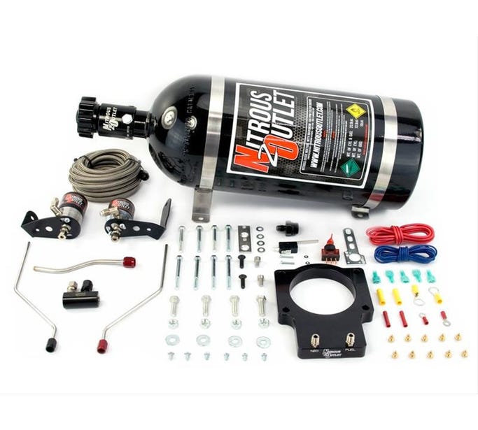 Nitrous Outlet 92MM Fast Intake - 98-02 F-body Hardline Plate System - 50-200HP - 12LB Bottle