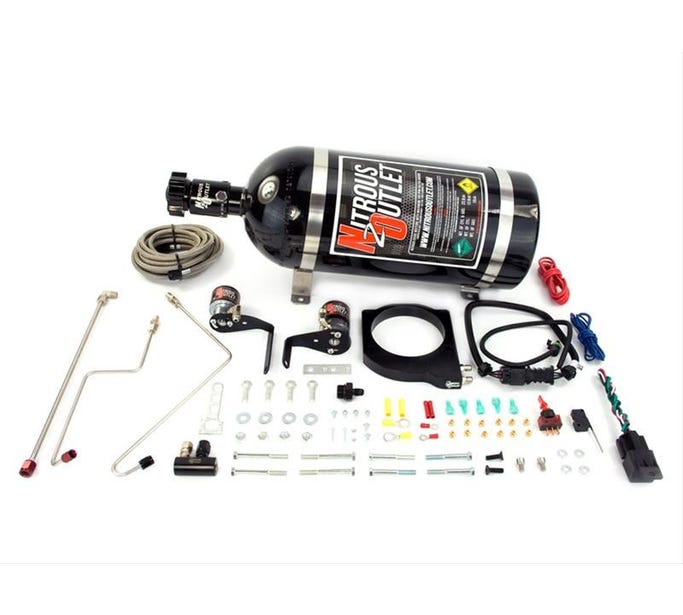 Nitrous Outle T102mm Fast Intake - 2010-2015 Camaro Hardline Plate System - 50-200HP - 12LB Bottle
