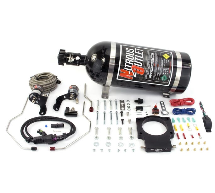 Nitrous Outlet 90MM 2010-2015 Camaro Hardline Plate System - 50-200HP - 10LB Bottle